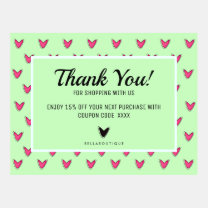 Boutique thank you coupon postcard template