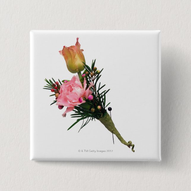Boutonniere Pinback Button (Front)