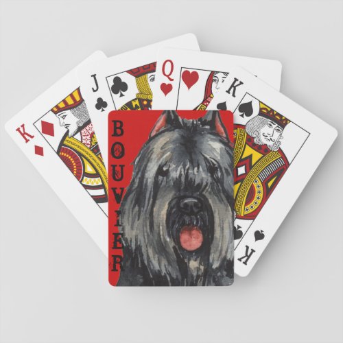 Bouvier Color Block  Playing Cards