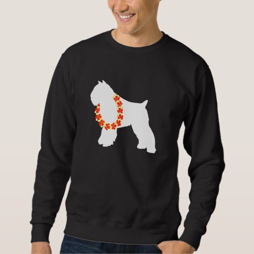 Bouvier Des Flandres Aloha Hawaiian Lei Dog Sweatshirt