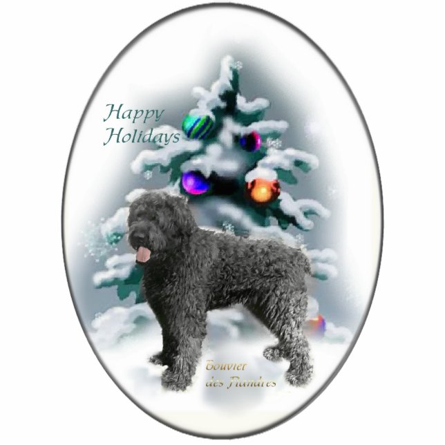 Bouvier des Flandres Christmas Ornament (Front)