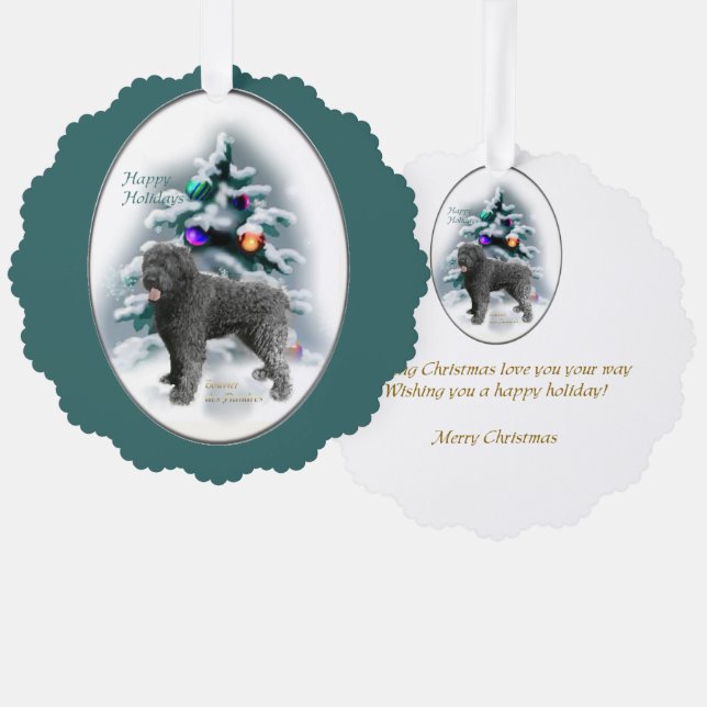 Bouvier des Flandres Christmas Ornament Card (Front/Back)