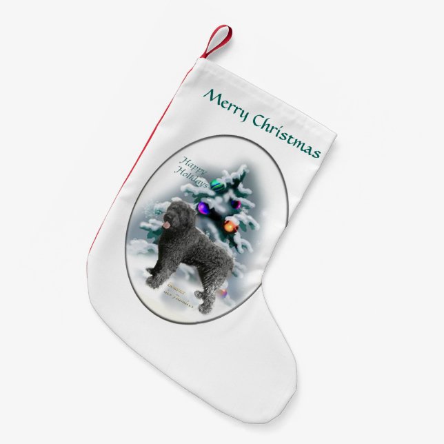 Bouvier des Flandres Christmas Small Christmas Stocking (Front (Hanging))