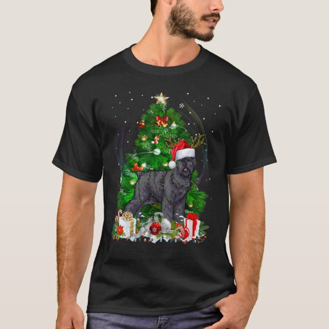 Bouvier Des Flandres Christmas Tree Light Pajama D T-Shirt (Front)