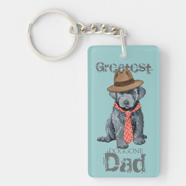 Bouvier des Flandres Dad Keychain (Front)