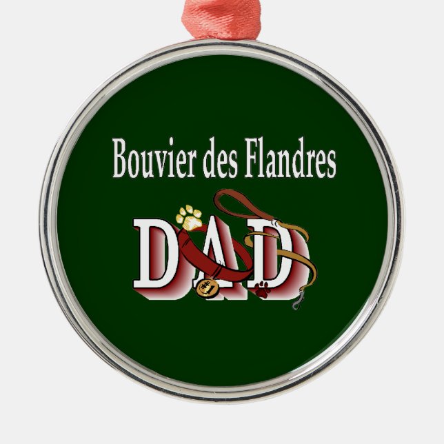 Bouvier des Flandres Dad Metal Ornament (Front)