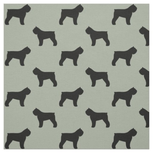 Bouvier des Flandres Dog Breed Silhouettes Fabric