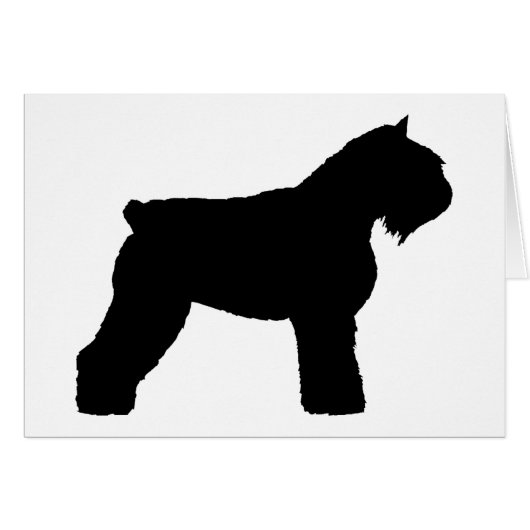 Bouvier des Flandres Dog (in black) Cards (Front Horizontal)