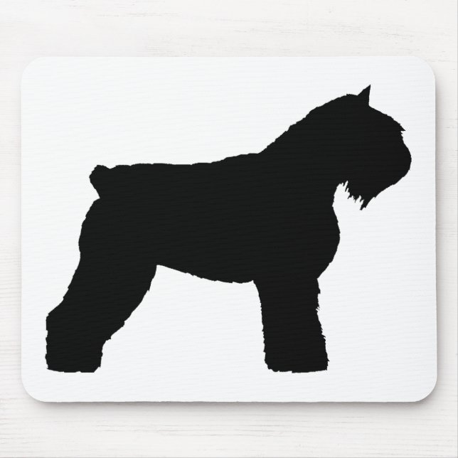 Bouvier des Flandres Dog (in black) Mouse Pad (Front)