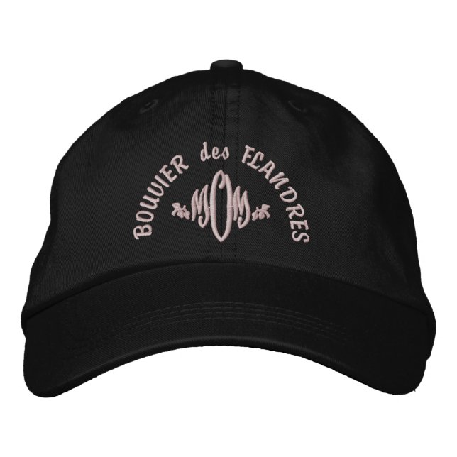 Bouvier des Flandres Dog MOM Embroidered Baseball Hat (Front)