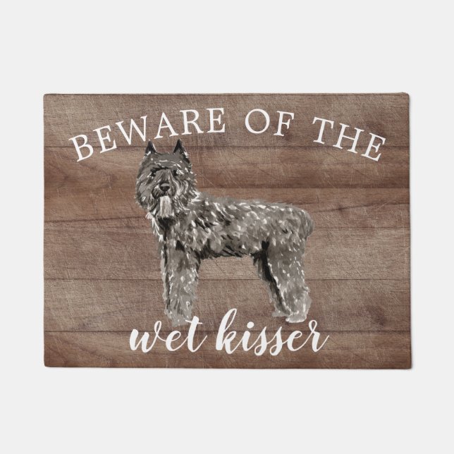 Bouvier des Flandres Dog Personalized Door Mat (Front)