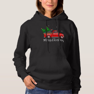 Bouvier Des Flandres Dog Riding Red Truck Christma Hoodie