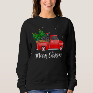 Bouvier Des Flandres Dog Riding Red Truck Christma Sweatshirt