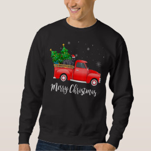 Bouvier Des Flandres Dog Riding Red Truck Christma Sweatshirt