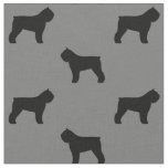 Bouvier des Flandres Dog Silhouettes Patterned Fabric