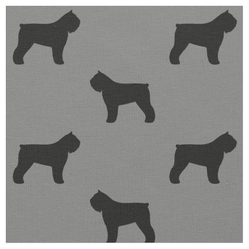 Bouvier des Flandres Dog Silhouettes Patterned Fabric