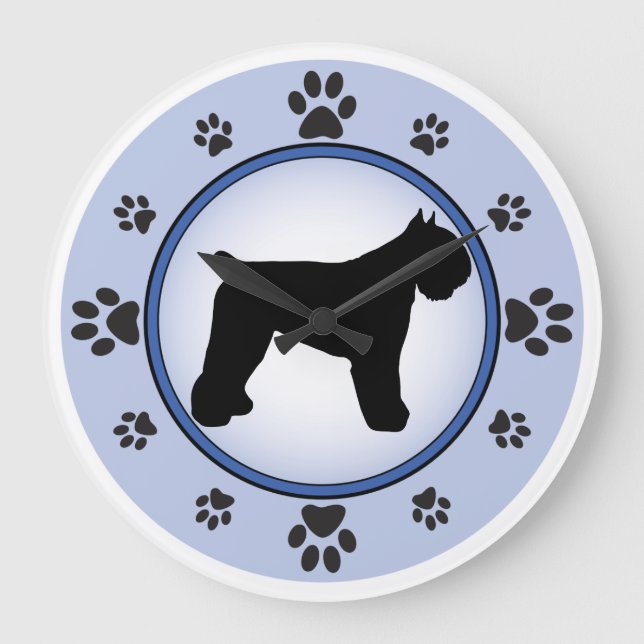 Bouvier des Flandres Large Clock (Front)