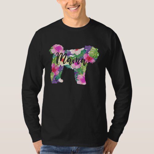 Bouvier des Flandres Mama Mom Flowers Mothers Day T_Shirt