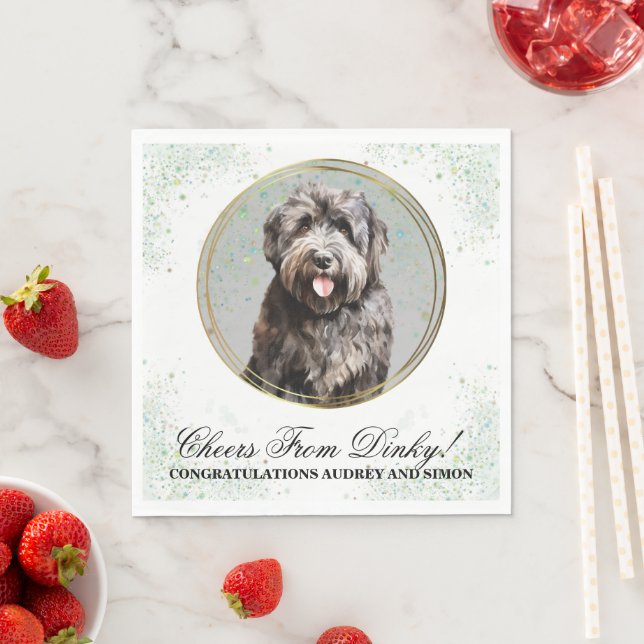 Bouvier des Flandres Napkins with Dogs Photo (Insitu)