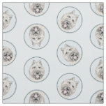 Bouvier des Flandres Painting Fawn Brindle Dog Art Fabric