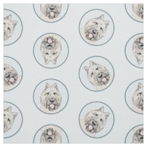 Bouvier des Flandres Painting Fawn Brindle Dog Art Fabric