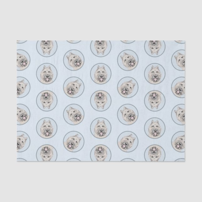 Bouvier des Flandres Painting Fawn Brindle Dog Art Tissue Paper (Front)