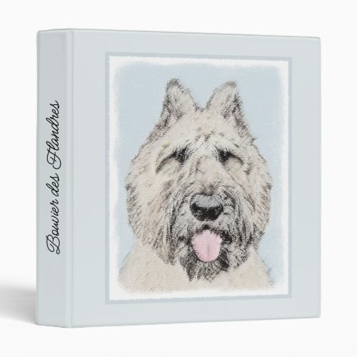 Bouvier des Flandres Painting _ Original Dog Art 3 Ring Binder