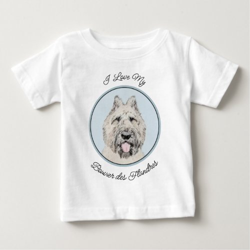 Bouvier des Flandres Painting _ Original Dog Art Baby T_Shirt
