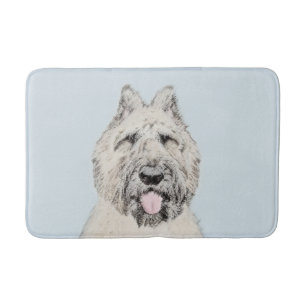 Bouvier des Flandres Painting - Original Dog Art Bathroom Mat
