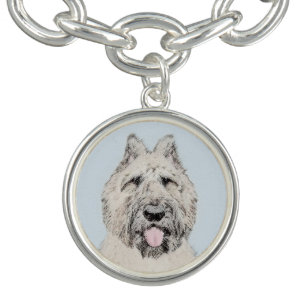 Bouvier des Flandres Painting - Original Dog Art Bracelet