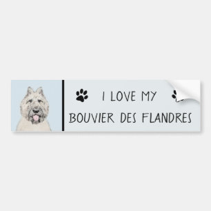 Bouvier des Flandres Painting - Original Dog Art Bumper Sticker