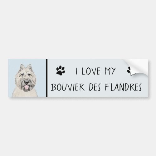 Bouvier des Flandres Painting _ Original Dog Art Bumper Sticker