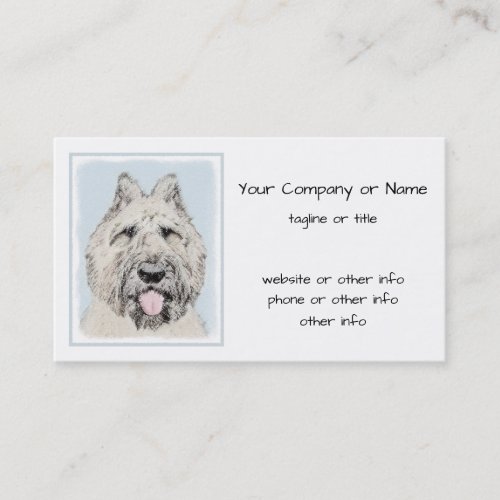 Bouvier des Flandres Painting _ Original Dog Art Business Card