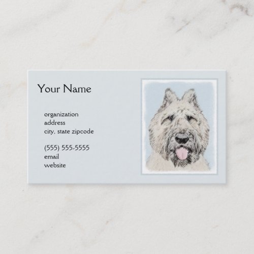 Bouvier des Flandres Painting _ Original Dog Art Business Card
