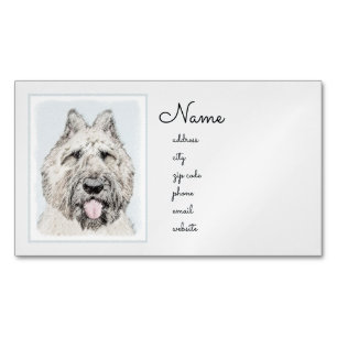 Bouvier des Flandres Painting - Original Dog Art Business Card Magnet
