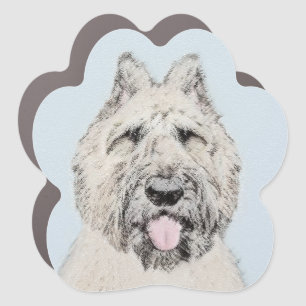 Bouvier des Flandres Painting - Original Dog Art Car Magnet