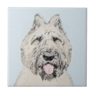 Bouvier des Flandres Painting - Original Dog Art Ceramic Tile