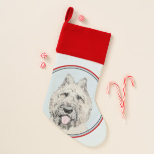 Bouvier des Flandres Painting - Original Dog Art Christmas Stocking