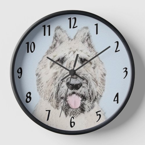 Bouvier des Flandres Painting _ Original Dog Art Clock