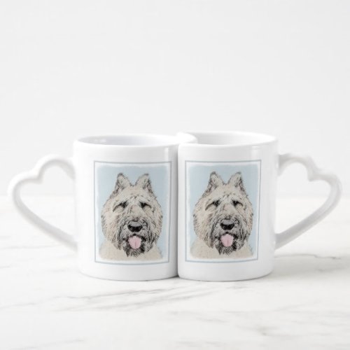 Bouvier des Flandres Painting _ Original Dog Art Coffee Mug Set