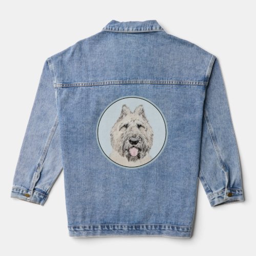 Bouvier des Flandres Painting _ Original Dog Art Denim Jacket