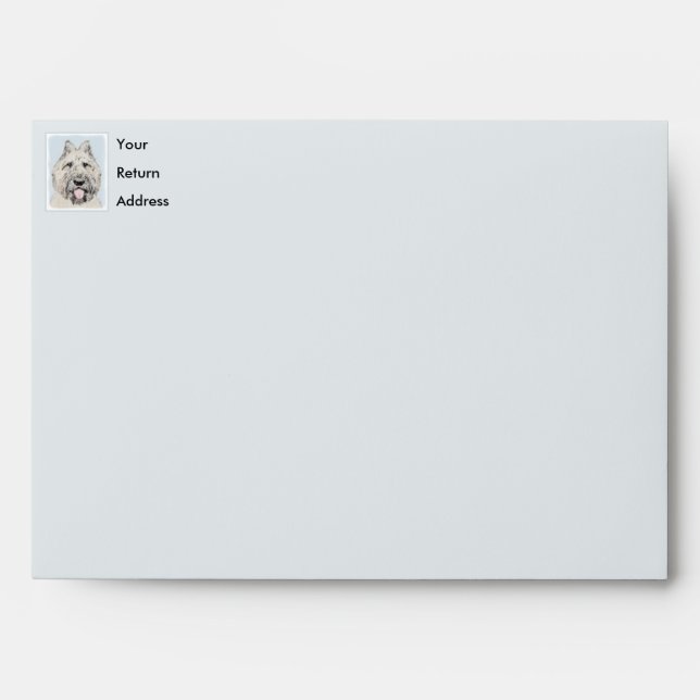 Bouvier des Flandres Painting - Original Dog Art Envelope (Front)