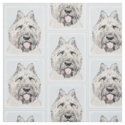 Bouvier des Flandres Painting - Original Dog Art Fabric