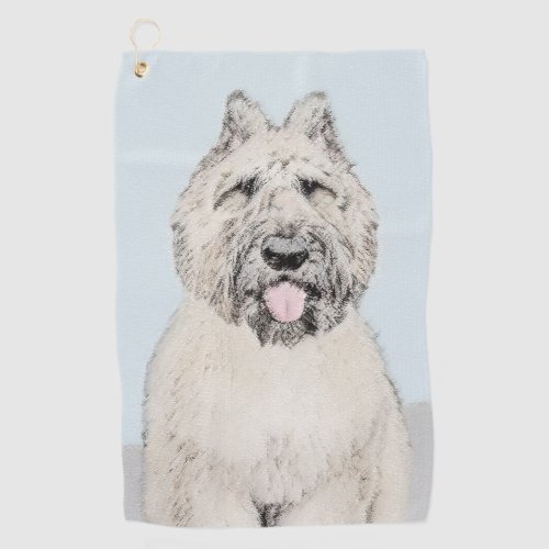 Bouvier des Flandres Painting _ Original Dog Art Golf Towel