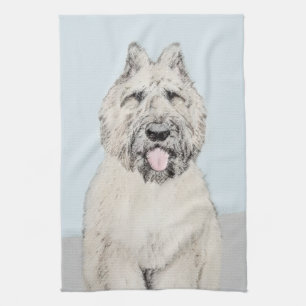 Bouvier des Flandres Painting - Original Dog Art Kitchen Towel