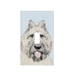 Bouvier des Flandres Painting - Original Dog Art Light Switch Cover