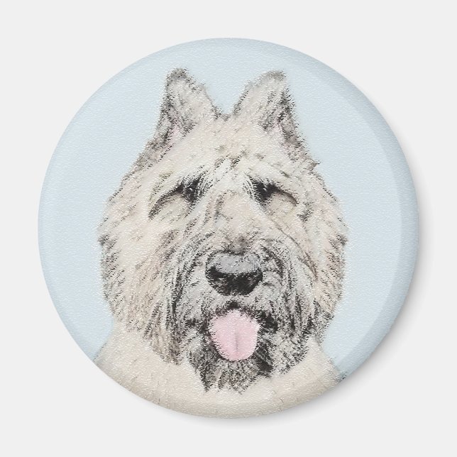 Bouvier des Flandres Painting - Original Dog Art Magnet (Front)