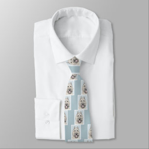Bouvier des Flandres Painting - Original Dog Art Neck Tie