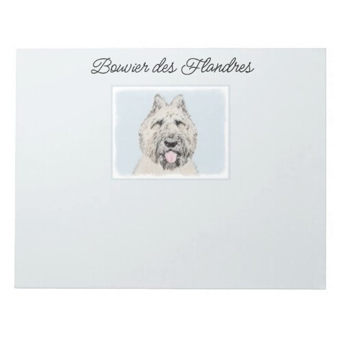 Bouvier des Flandres Painting _ Original Dog Art Notepad