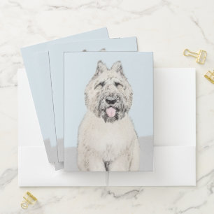 Bouvier des Flandres Painting - Original Dog Art Pocket Folder